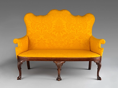 The Met &ndash; Settee. The earliest known settee made in America and the only known Philadelphia example in the Queen Anne style.