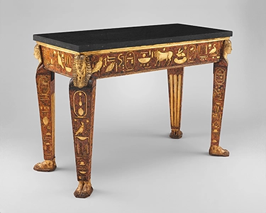 The Met &ndash; Table, Italian, Rome. Egyptian art in Italy inspired artisans to incorporate mysterious decorative motifs into their own inventions.