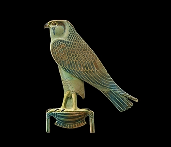Inlay of the Horus falcon on the hieroglyph for 