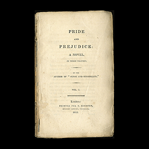 First edition of the first volume of Pride and Prejudice