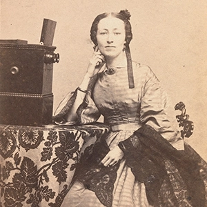 Young Woman with Beckers Tabletop Stereoscope