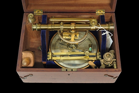 Vernier  compass with telescope