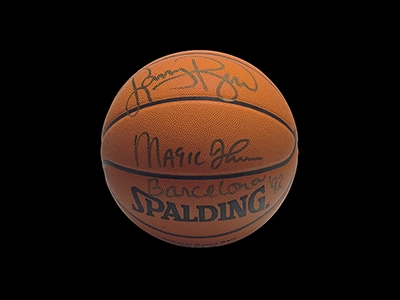 Basketball signed by members of the U.S. 