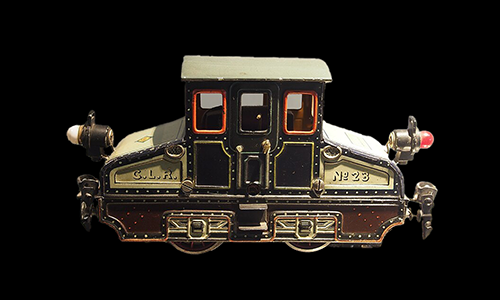 Speelgoedmuseum Deventer, clockwork wind-up tin toy, Locomotive